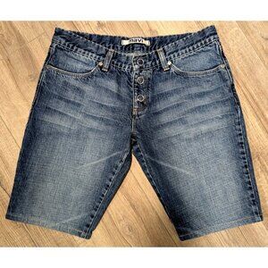 Mavi Short Women's Size 27 Blue Denim Front Snap Low Rise Pant